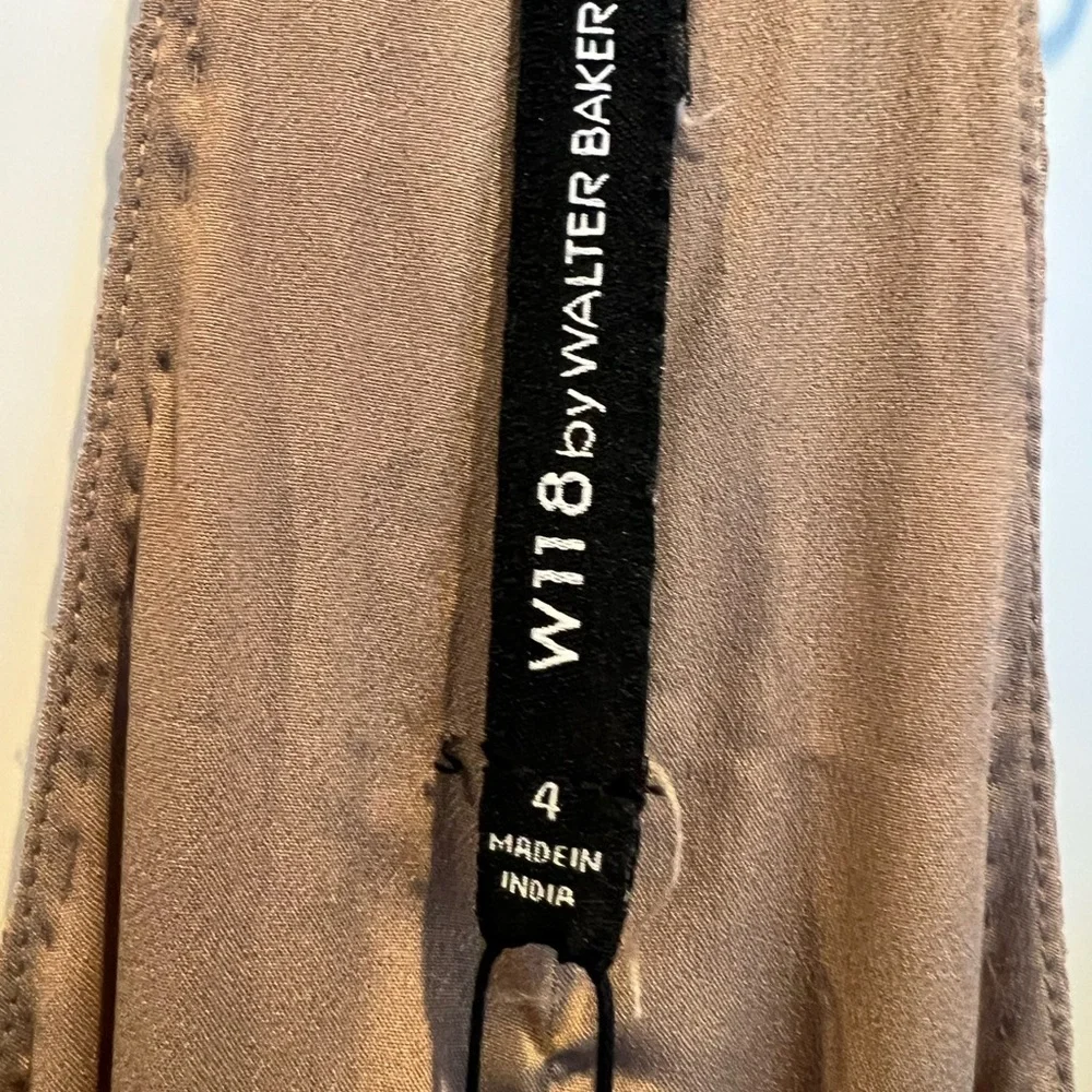 NWT W118 by Walter Baker Beaded Taupe Brown Backless Destiny Dress Size 4 - Picture 3 of 16